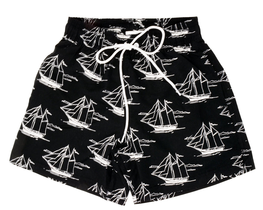 Adoretex Boy's Sailing Boat Printed Beach Board Shorts (MP019)