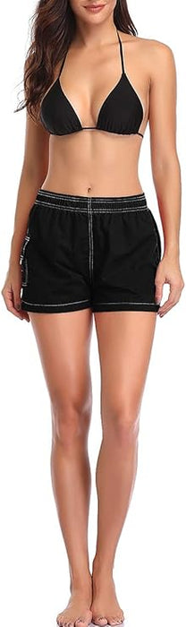 Adoretex Women's Quick Dry Elastic Waistband Lightweight Swim Board Shorts (FB013)