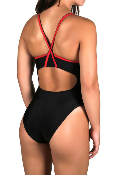 Adoretex Girl's/Women's Thin Strap Swimsuit with Piping (FN008)