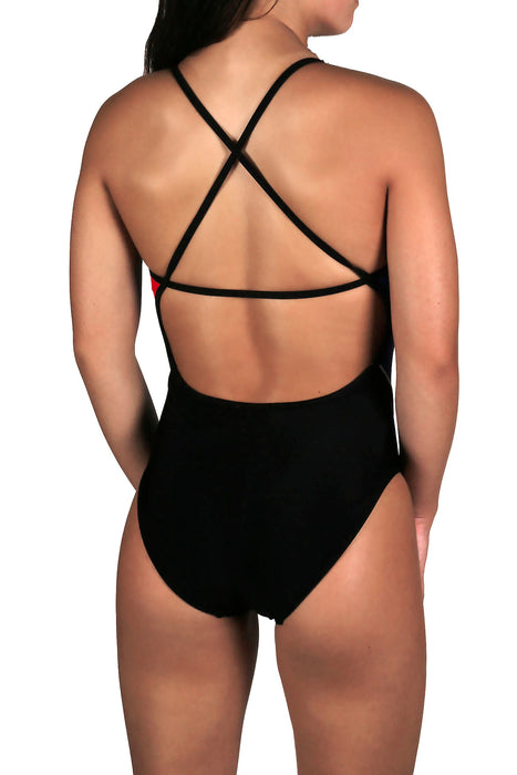 Adoretex Girl's/Women's Thin Strap Open Back One Piece Swimsuit (FN013)
