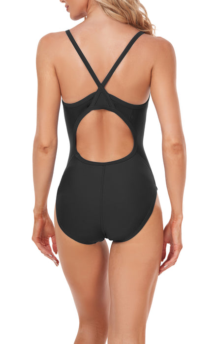 Adoretex Girl's/Women's Polyester Thin Strap One Piece Swimsuit (FP001)