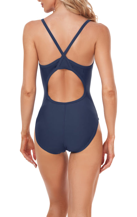 Adoretex Girl's/Women's Polyester Thin Strap One Piece Swimsuit (FP001)