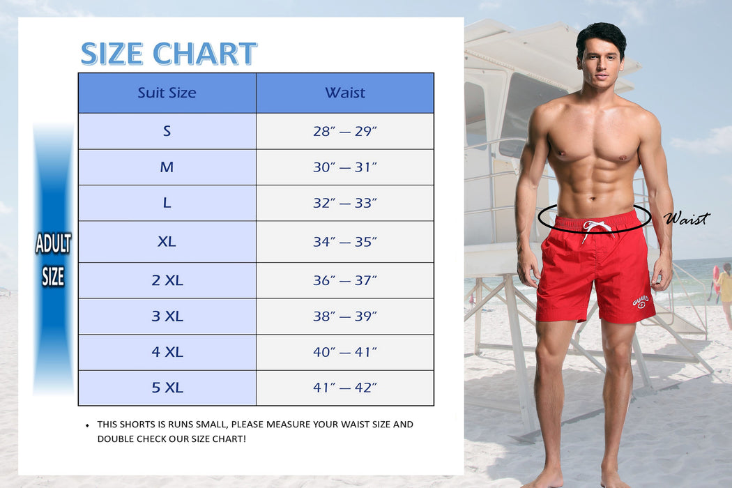 Adoretex Men's Guard Mesh Lining Pockets Swim Trunks Swimsuit (MG012)