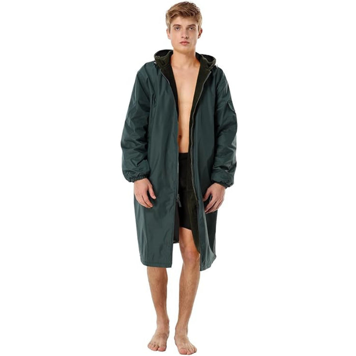Adoretex Unisex Water Resistant Swim Parka for Adults and Kids Black Lining (PK005)