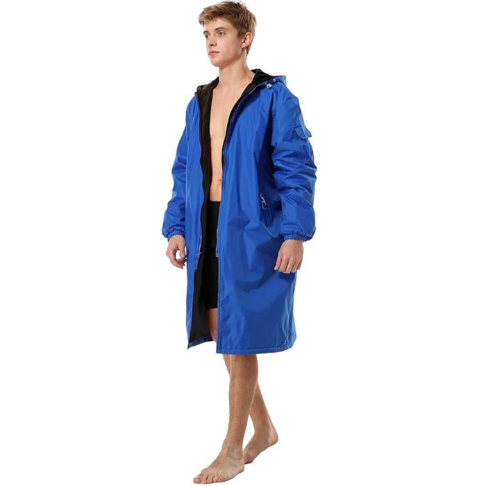 Adoretex Unisex Water Resistant Swim Parka for Adults and Kids Black Lining (PK005)