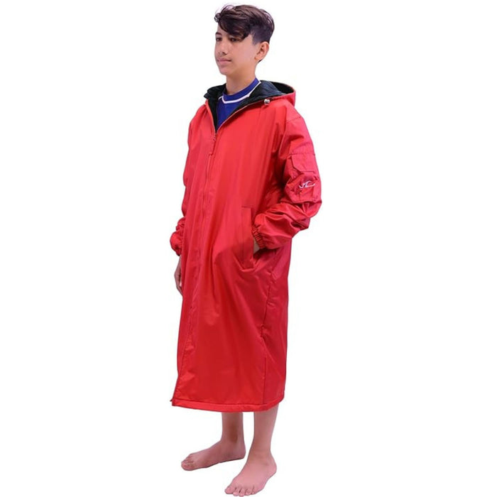 Adoretex Unisex Water Resistant Swim Parka for Adults and Kids Black Lining (PK005)