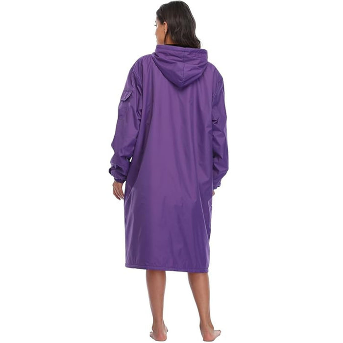 Adoretex Unisex Water Resistant Swim Parka for Adults and Kids Black Lining (PK005)