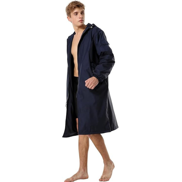 Adoretex Unisex Water Resistant Swim Parka for Adults and Kids Black Lining (PK005)