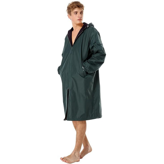 Adoretex Unisex Water Resistant Swim Parka for Adults and Kids Black Lining (PK005)