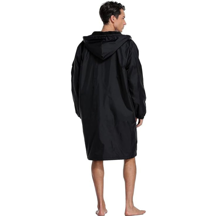Adoretex Unisex Water Resistant Swim Parka for Adults and Kids Black Lining (PK005)