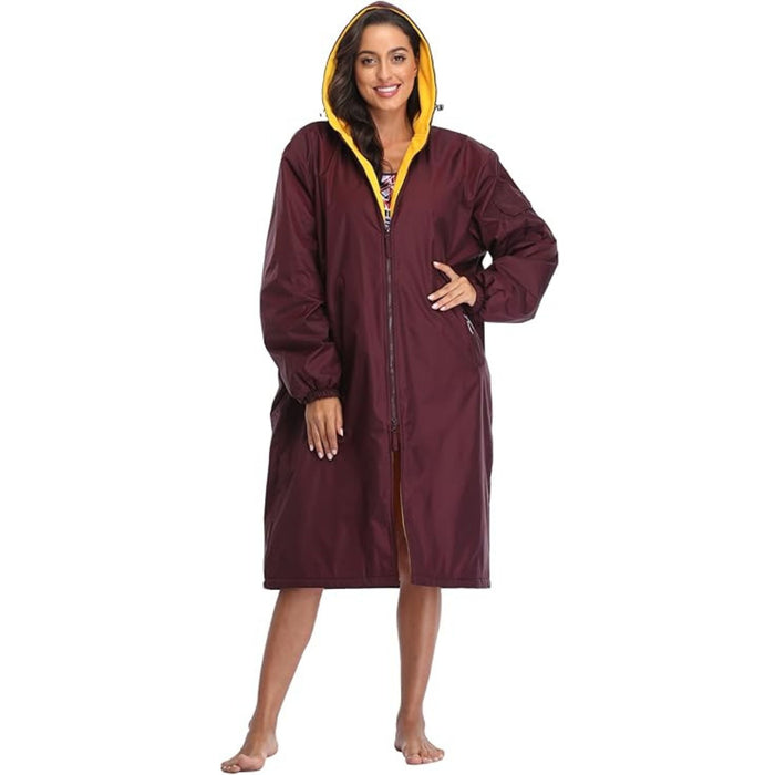 Adoretex Unisex Water Resistant Swim Parka for Adults and Kids Yellow Lining (PK005)