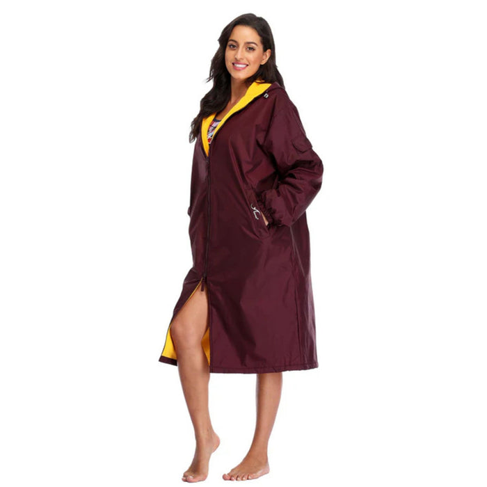 Adoretex Unisex Water Resistant Swim Parka for Adults and Kids Yellow Lining (PK005)