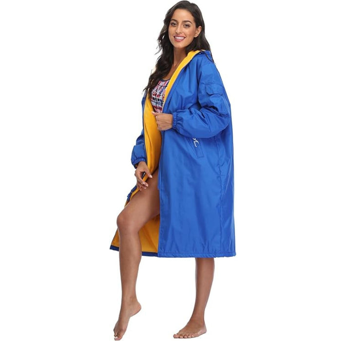 Adoretex Unisex Water Resistant Swim Parka for Adults and Kids Yellow Lining (PK005)
