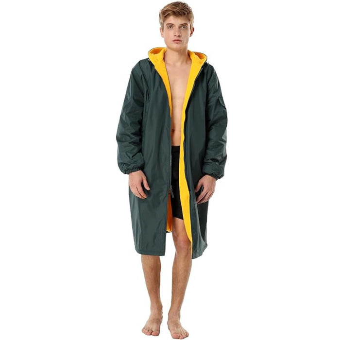Adoretex Unisex Water Resistant Swim Parka for Adults and Kids Yellow Lining (PK005)