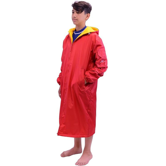 Adoretex Unisex Water Resistant Swim Parka for Adults and Kids Yellow Lining (PK005)