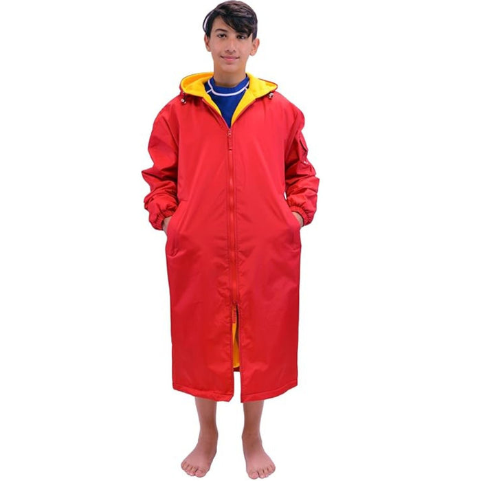 Adoretex Unisex Water Resistant Swim Parka for Adults and Kids Yellow Lining (PK005)