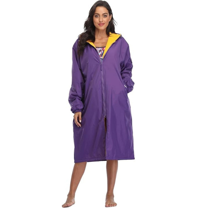 Adoretex Unisex Water Resistant Swim Parka for Adults and Kids Yellow Lining (PK005)