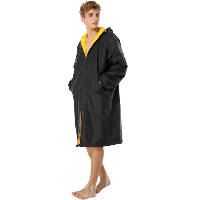 Adoretex Unisex Water Resistant Swim Parka for Adults and Kids Yellow Lining (PK005)