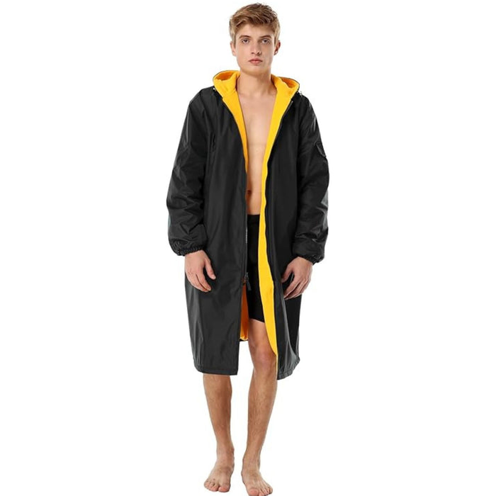 Adoretex Unisex Water Resistant Swim Parka for Adults and Kids Yellow Lining (PK005)