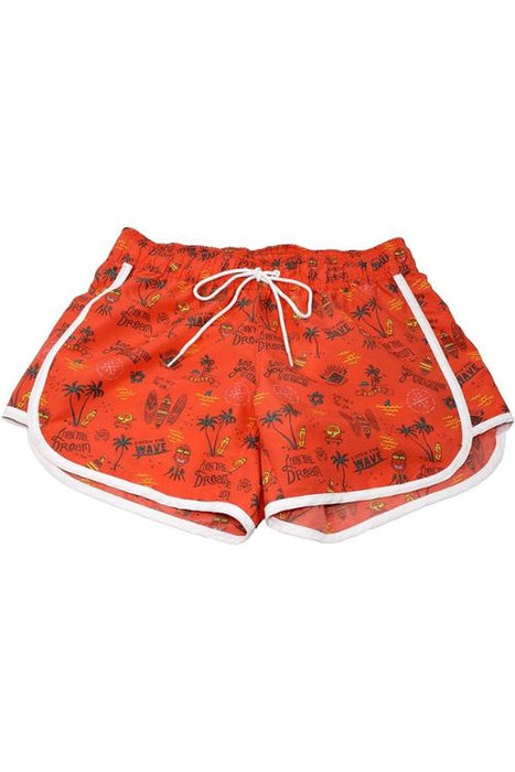Adoretex Women's Summer Printed Beach Board Shorts (FBP016)