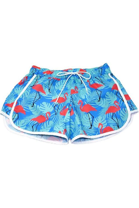 Adoretex Women's Flamingo Printed Beach Board Shorts (FBP013)