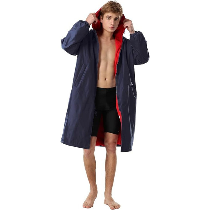 Adoretex Unisex Water Resistant Swim Parka for Adults and Kids Red Lining (PK005)