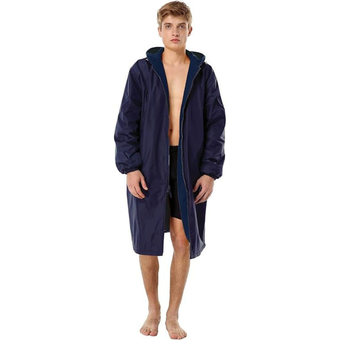 Adoretex Unisex Water Resistant Swim Parka for Adults and Kids Navy Lining (PK005)