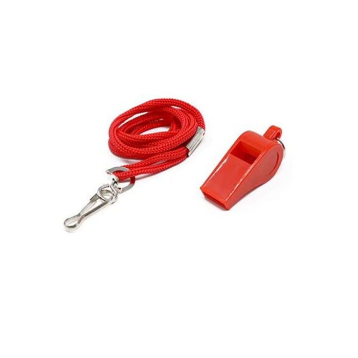 Adoretex Sport Guard Pea Coach Plastic Whistle With Lanyard (WK003S) Red