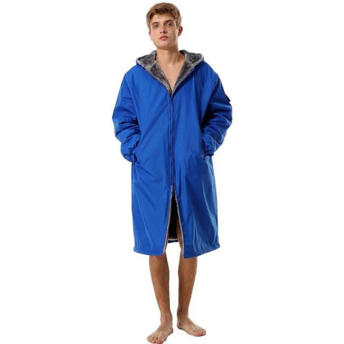 Adoretex Unisex Solid Faux Fur Lining Swim Parka (PK003)