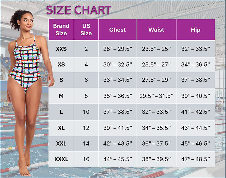 Adoretex Women's Athletic Training One-Piece Swimsuit with Bra & Adjustable Straps (FN055)