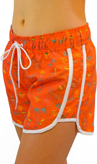 Adoretex Women's Summer Printed Beach Board Shorts (FBP016)