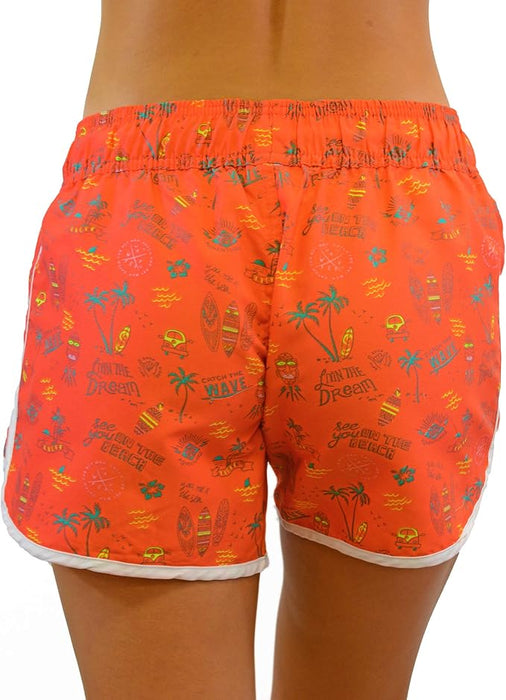 Adoretex Women's Summer Printed Beach Board Shorts (FBP016)