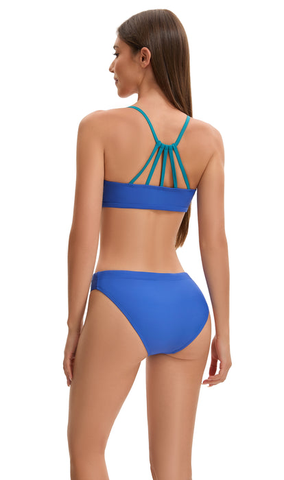 Adoretex Women's Front Knot Crisscross Bikini Set with Padding (FN045)