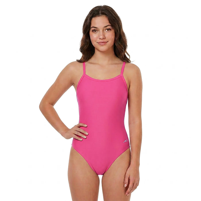 Adoretex Girl's / Women's Solid Pro One-Piece Athletic Sports Racing Swimwear (FN001)