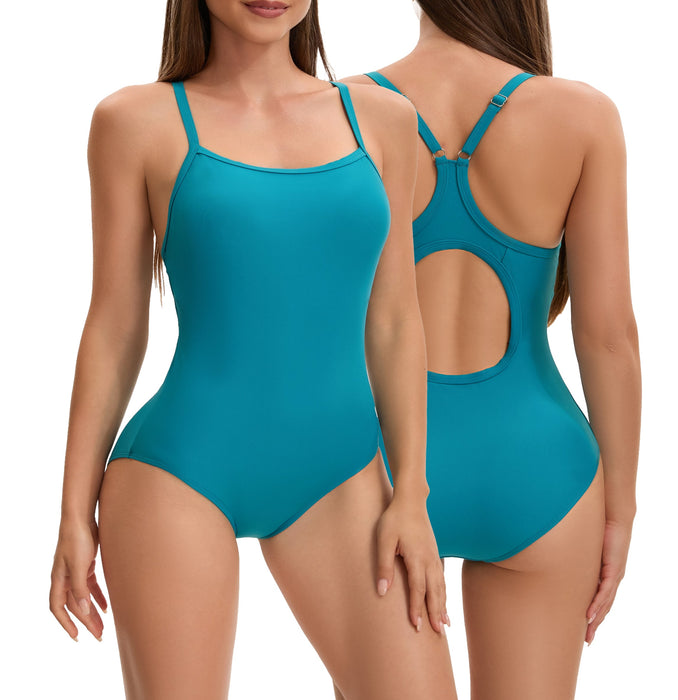 Adoretex Women's Athletic Training One-Piece Swimsuit with Bra & Adjustable Straps (FN055)