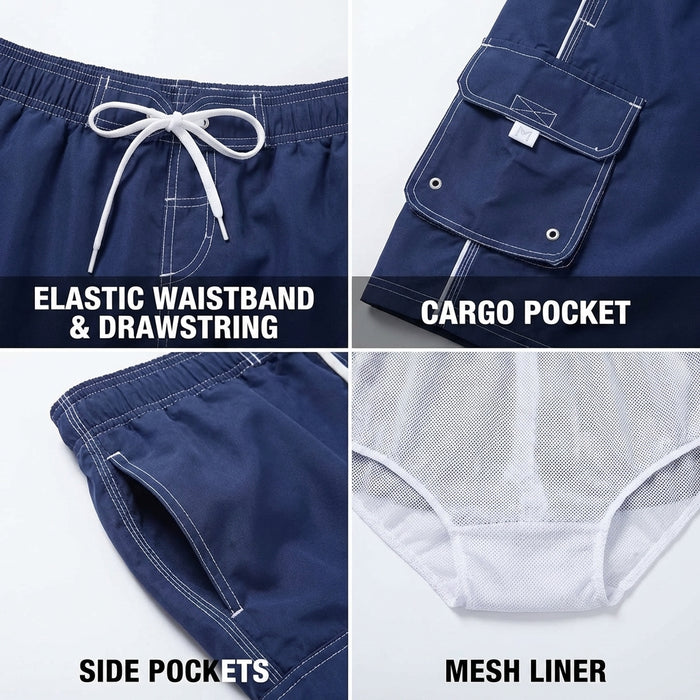 Adoretex Men's Swim Trunks Watershort Swimsuit with Mesh Liner (M0001)